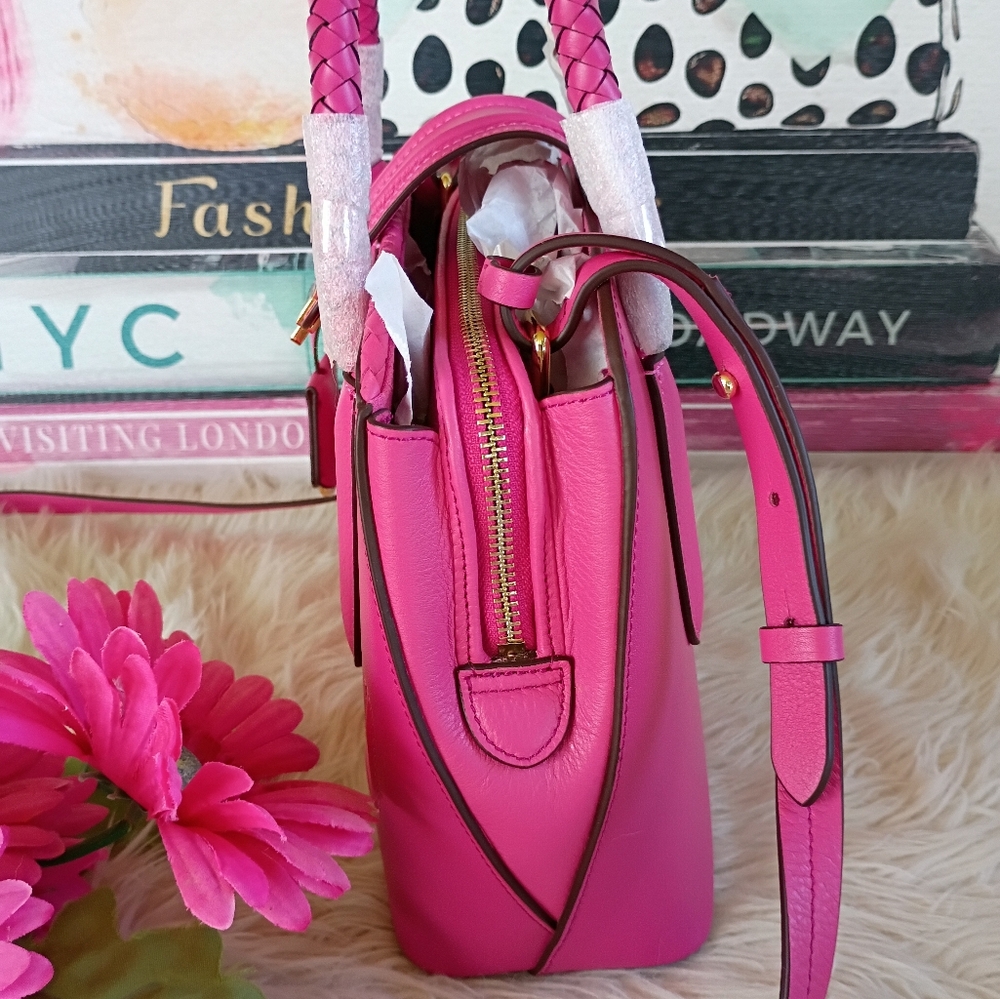 Radley London Hot Pink/Coulis Leather Liverpool Street Small Multiway Satchel - Picture 6 of 16